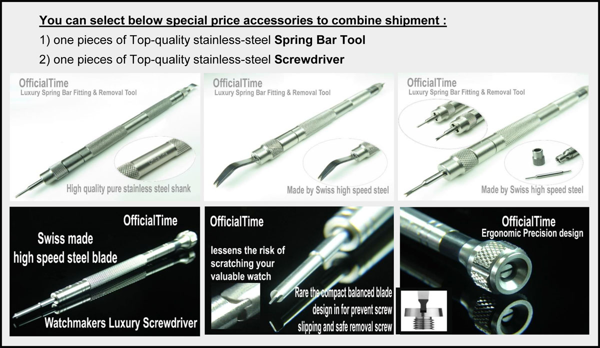 OfficialTime Spring Bar Tool and Screwdriver